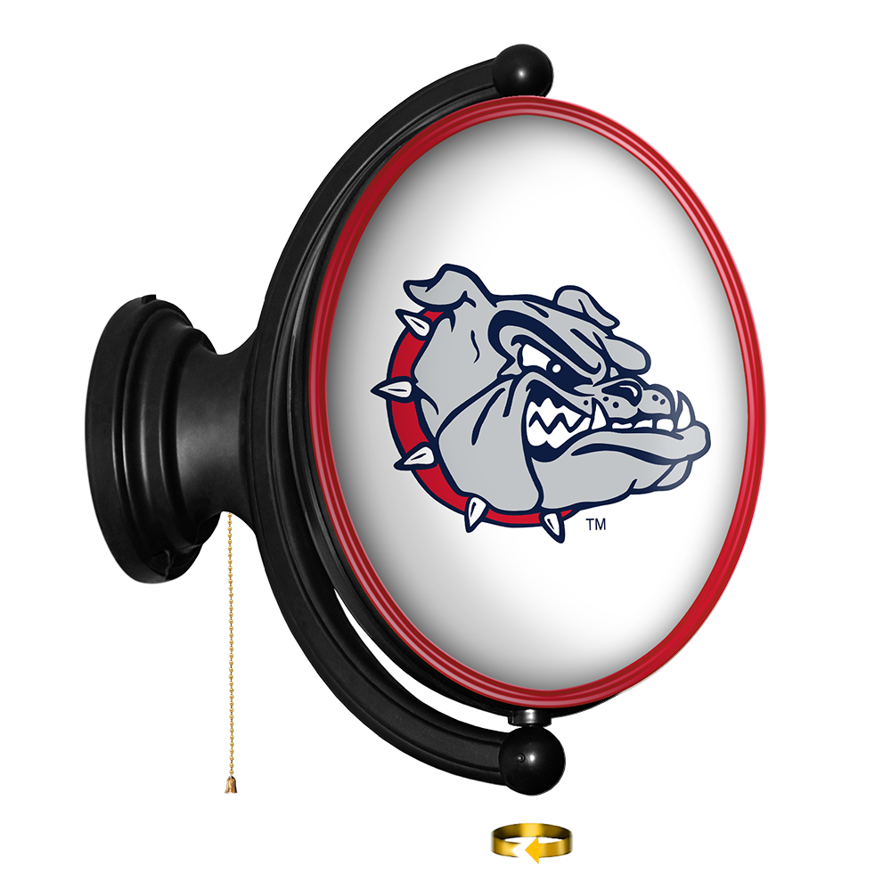 NCAA Gonzaga Bulldogs Original Oval Rotating Lighted Wall Sign4