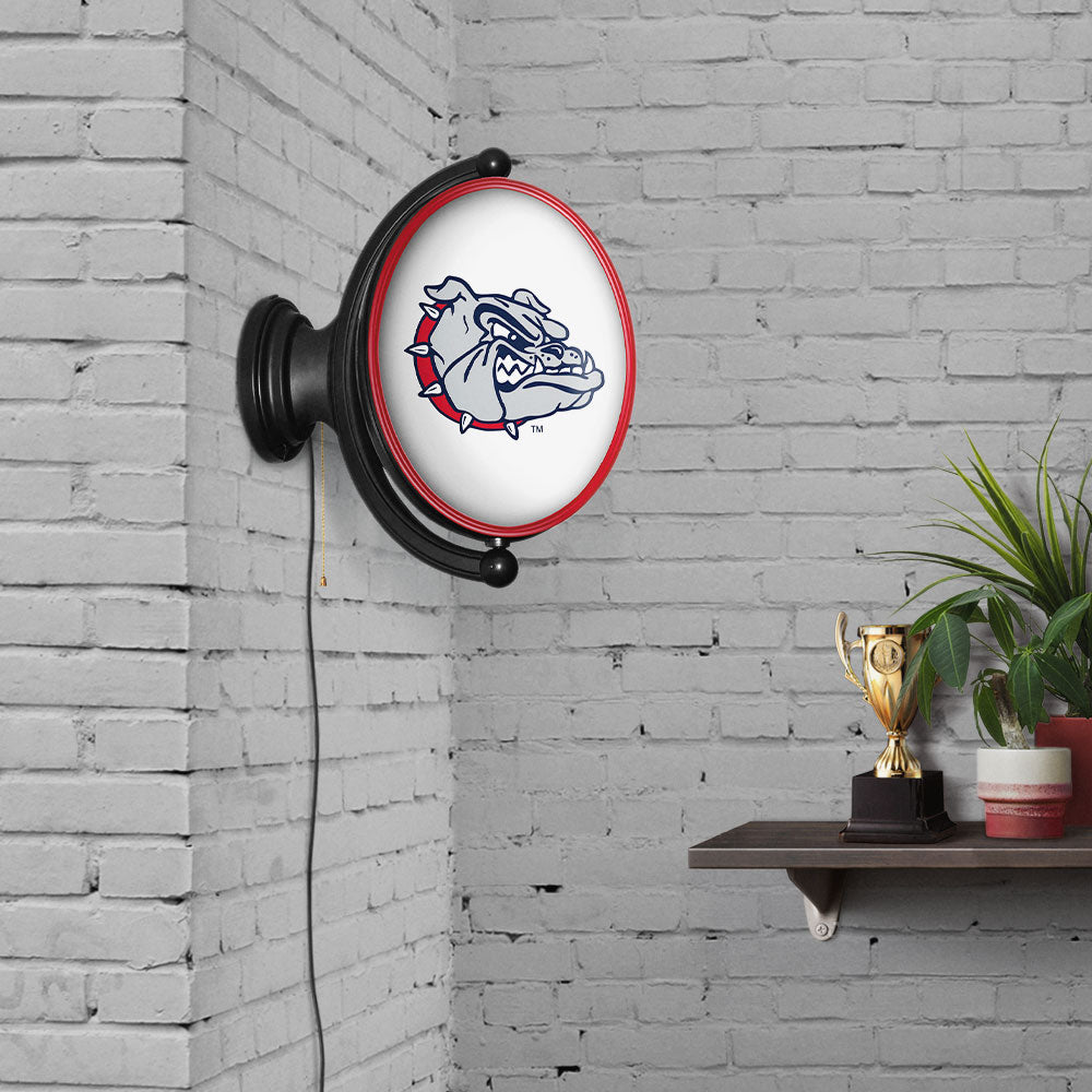 Gonzaga Bulldogs Oval Rotating Wall Sign Room View