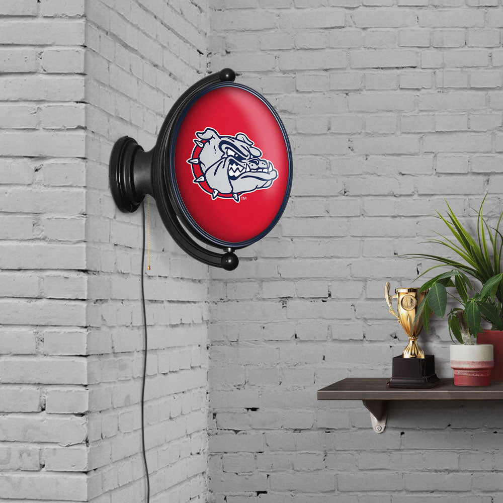 Gonzaga Bulldogs Oval Rotating Wall Sign Room View