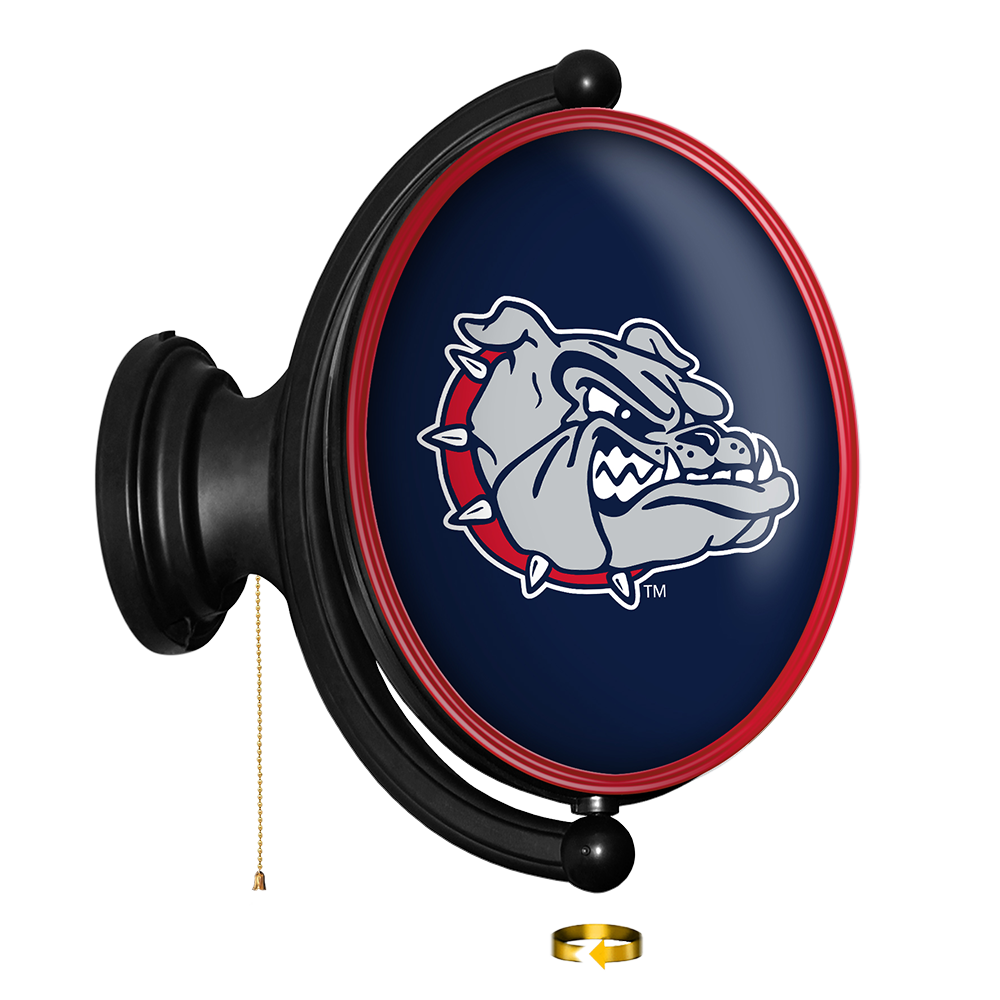NCAA Gonzaga Bulldogs Original Oval Rotating Lighted Wall Sign4