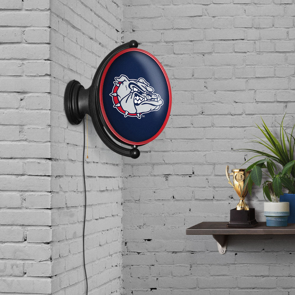 Gonzaga Bulldogs Oval Rotating Wall Sign Room View