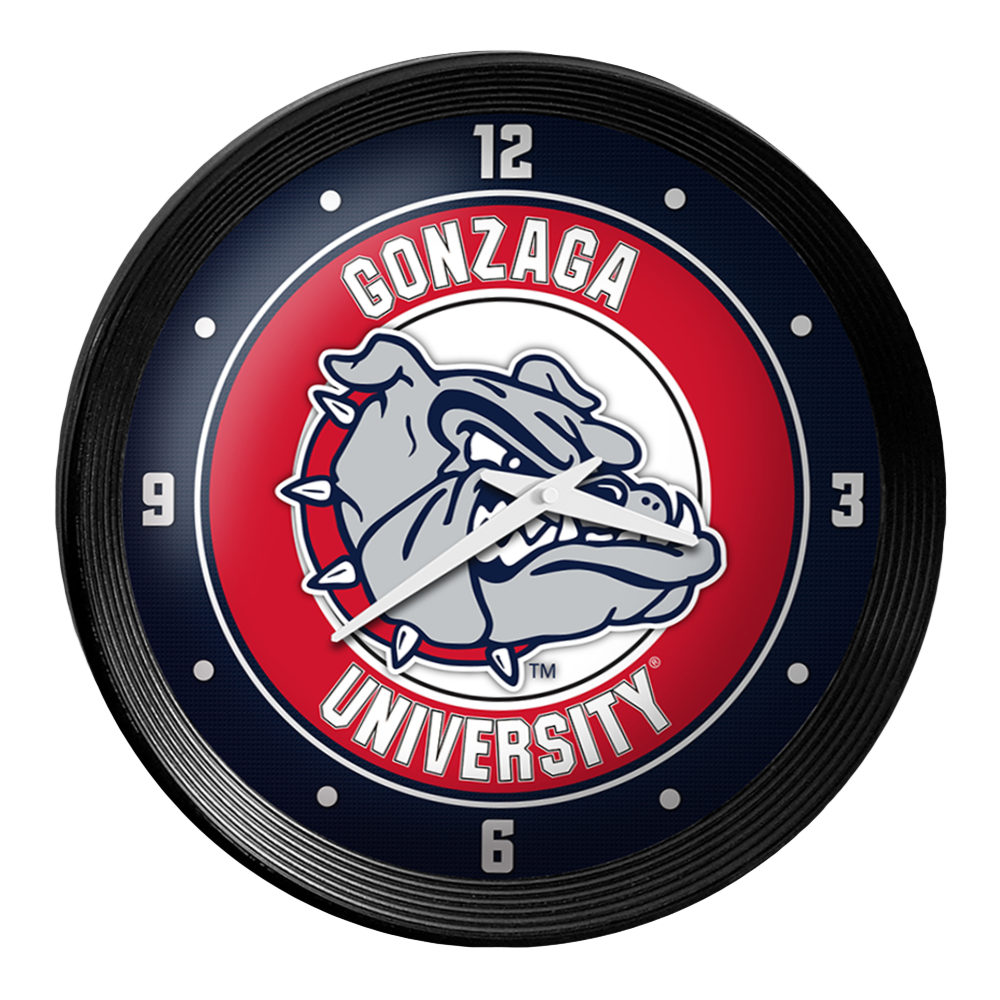 Gonzaga Bulldogs Ribbed Wall Clock