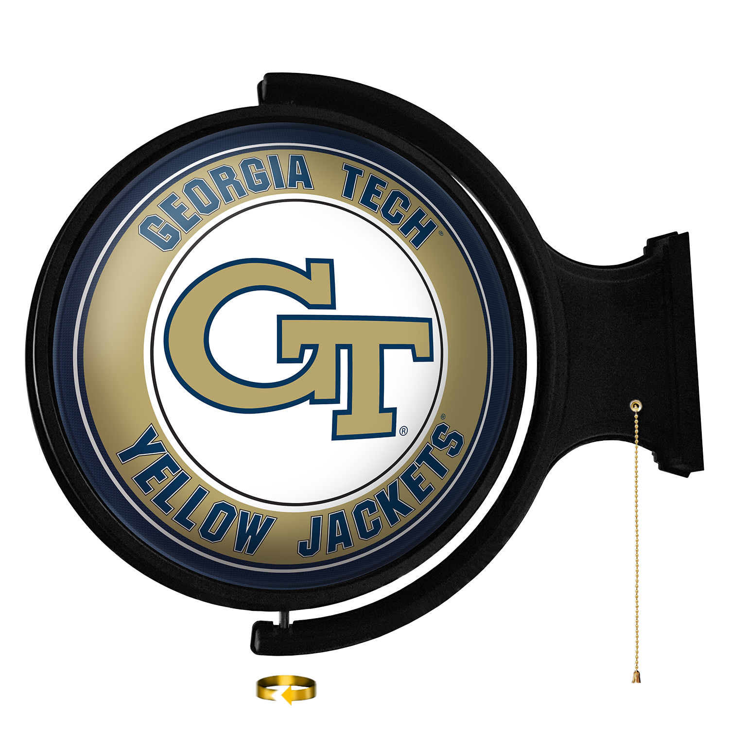 Georgia Tech Yellow Jackets Round Rotating Wall Sign