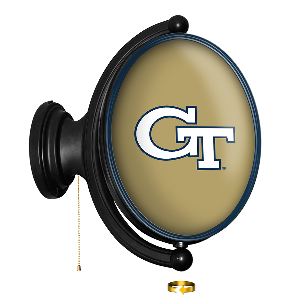 Georgia Tech Yellow Jackets Oval Rotating Wall Sign