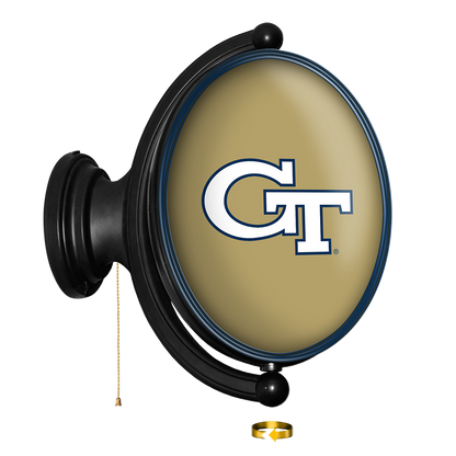 Georgia Tech Yellow Jackets Oval Rotating Wall Sign