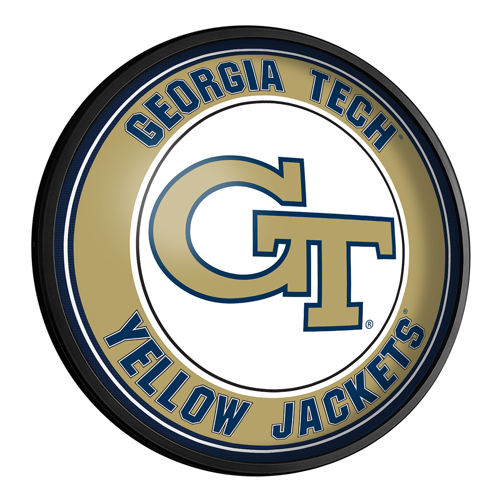 Georgia Tech Yellow Jackets Slimline Round Lighted Wall Sign