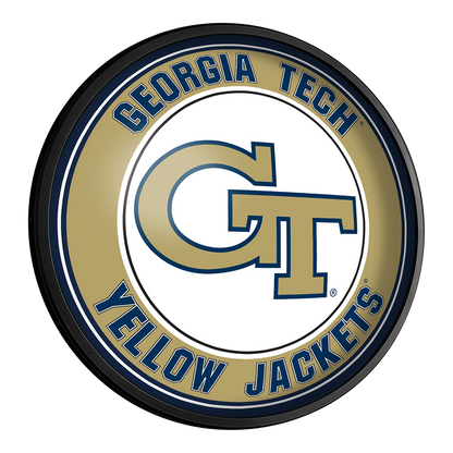 Georgia Tech Yellow Jackets Slimline Round Lighted Wall Sign