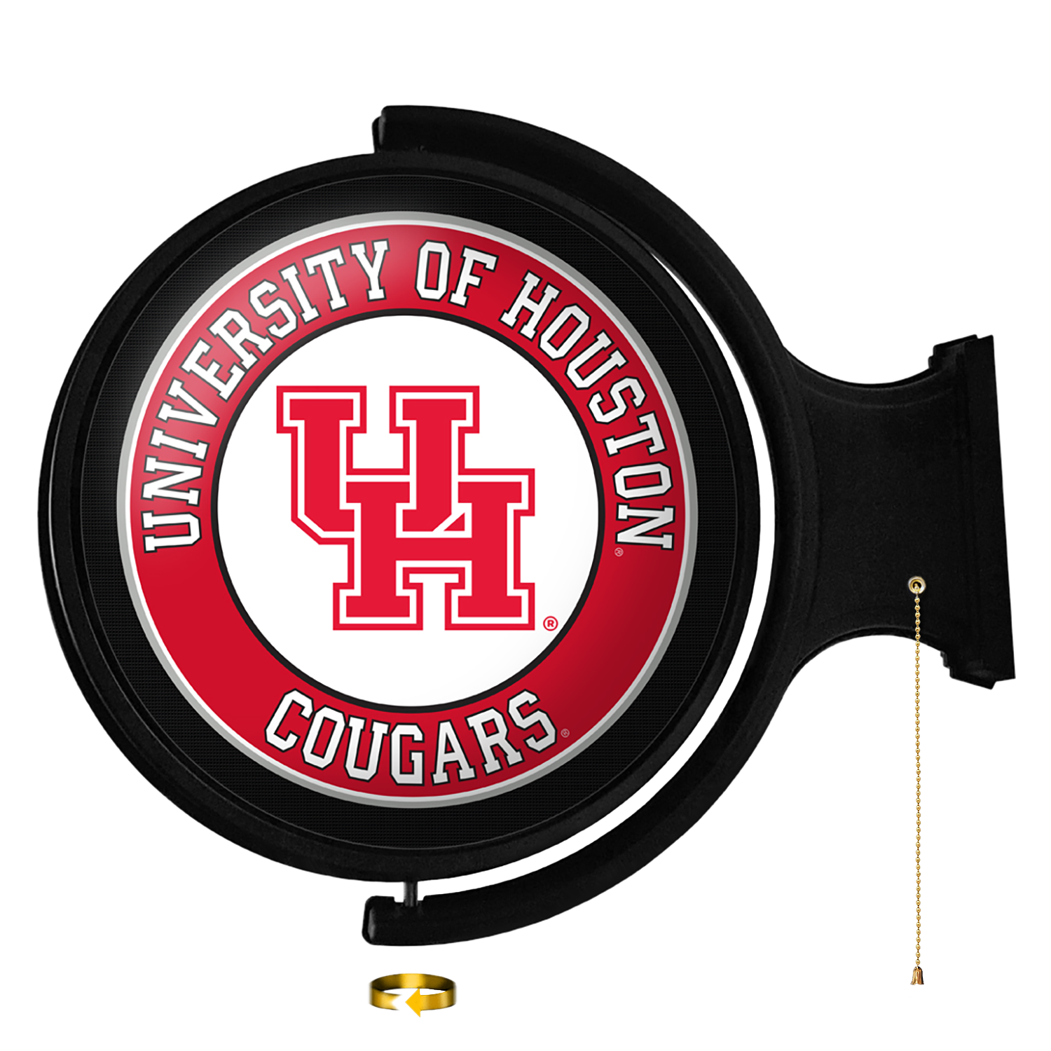 Houston Cougars Round Rotating Wall Sign Black