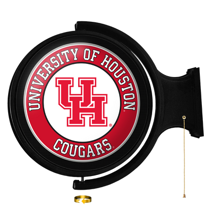 Houston Cougars Round Rotating Wall Sign Black