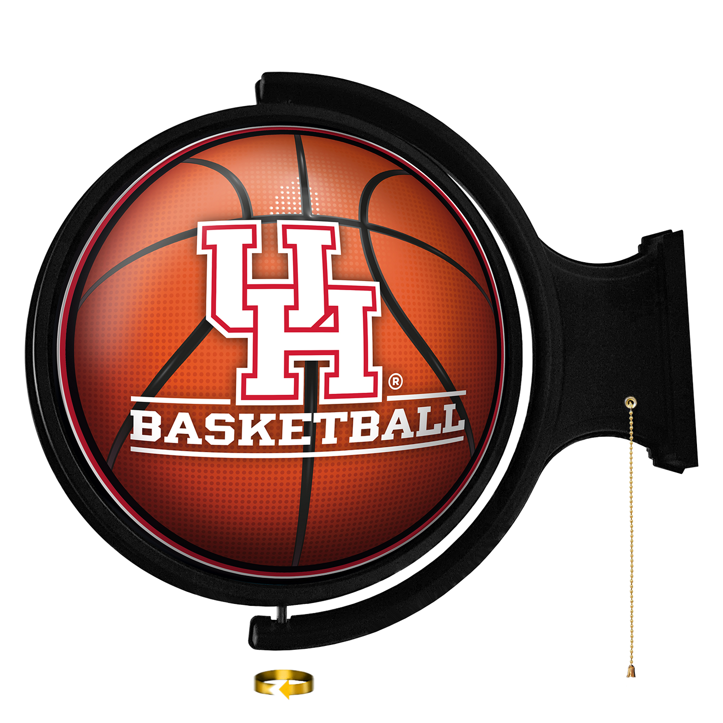 Houston Cougars Round Basketball Rotating Wall Sign