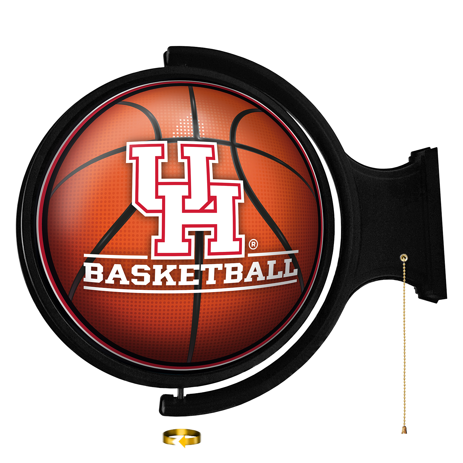 Houston Cougars Round Basketball Rotating Wall Sign
