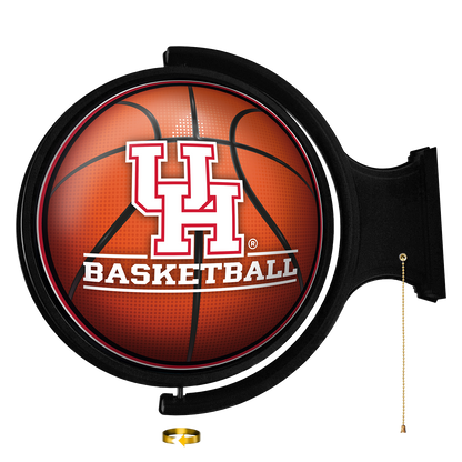 Houston Cougars Round Basketball Rotating Wall Sign