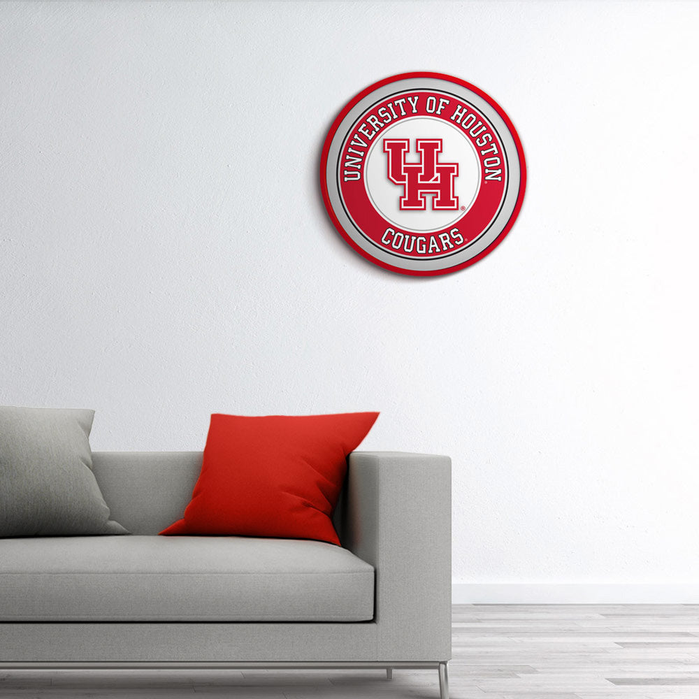 Houston Cougars Modern Disc Wall Sign Room View