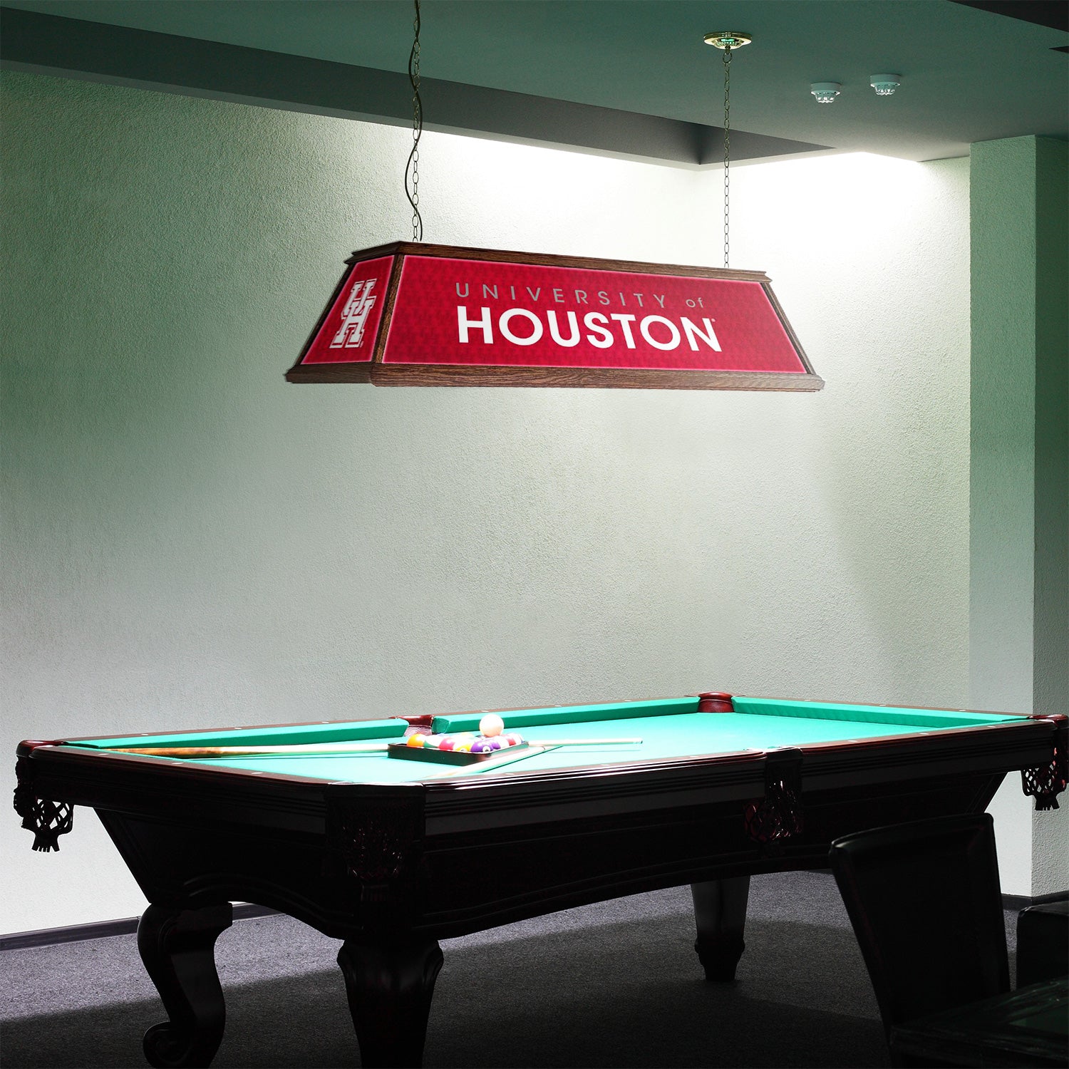 Houston Cougars Premium Pool Table Light Room View