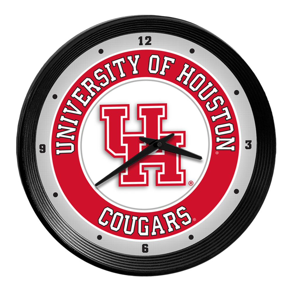 Houston Cougars Ribbed Wall Clock