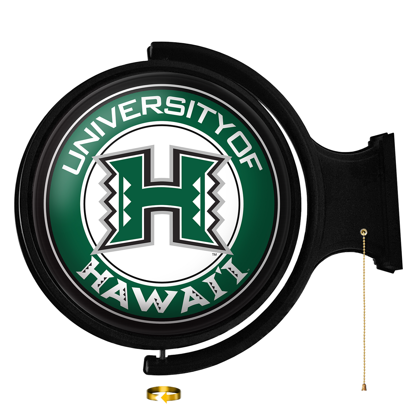 Hawaii Warriors Round Rotating Wall Sign
