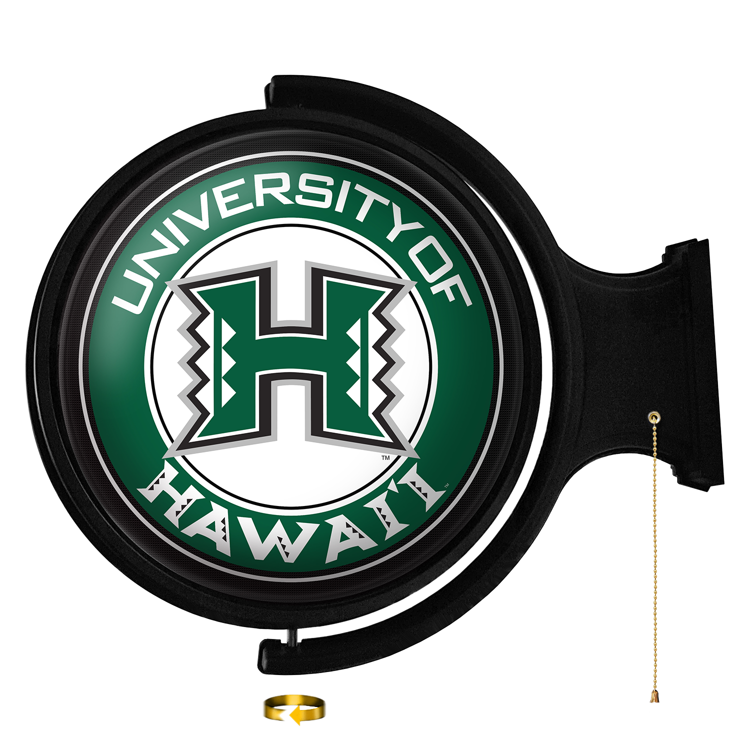 Hawaii Warriors Round Rotating Wall Sign