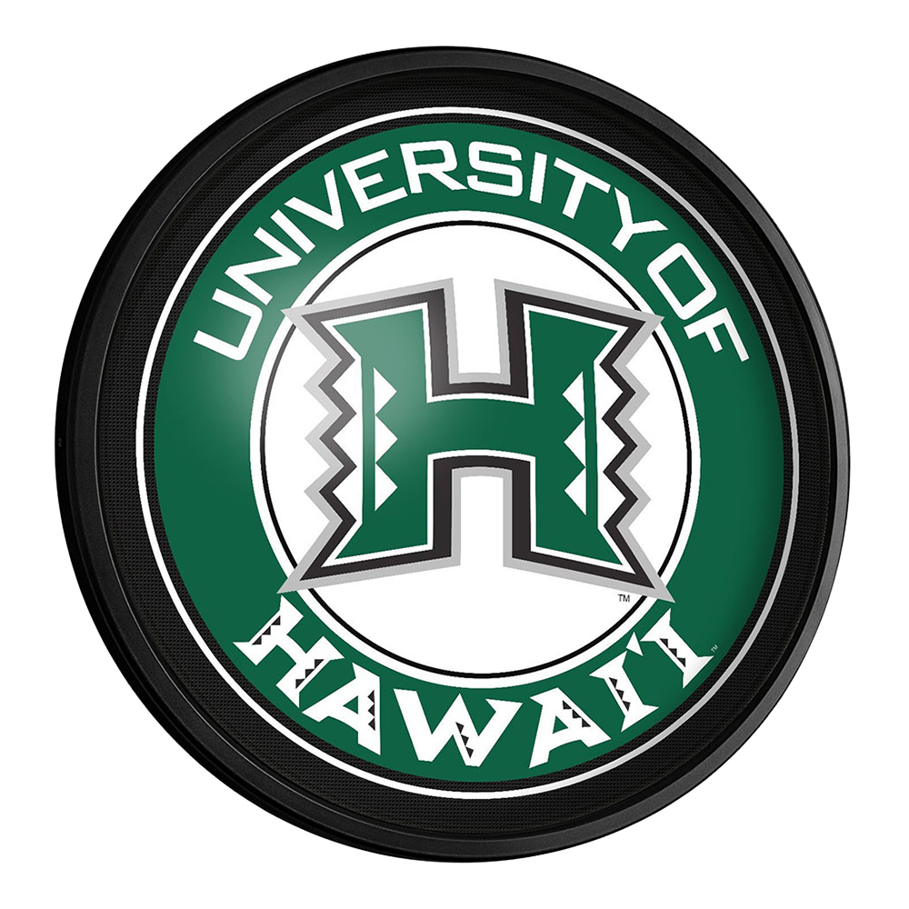 Hawaii Warriors Slimline Round Lighted Wall Sign