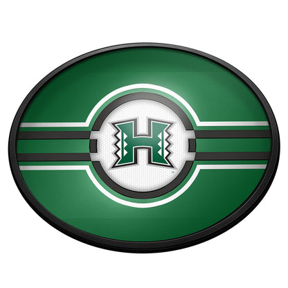 Hawaii Warriors Slimline Oval Lighted Wall Sign