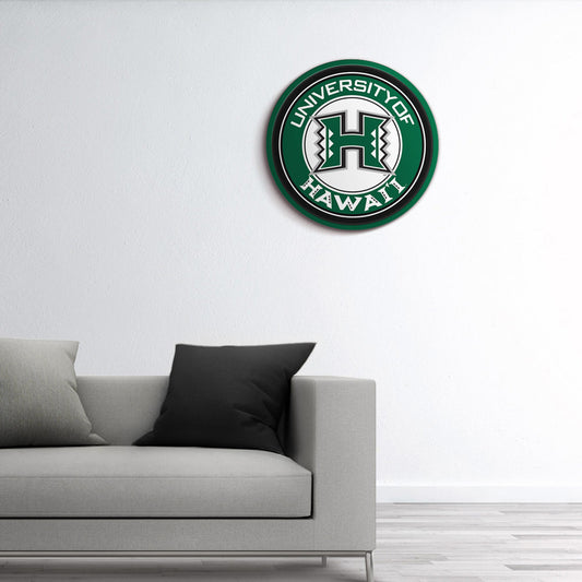 Hawaii Warriors Modern Disc Wall Sign Room View