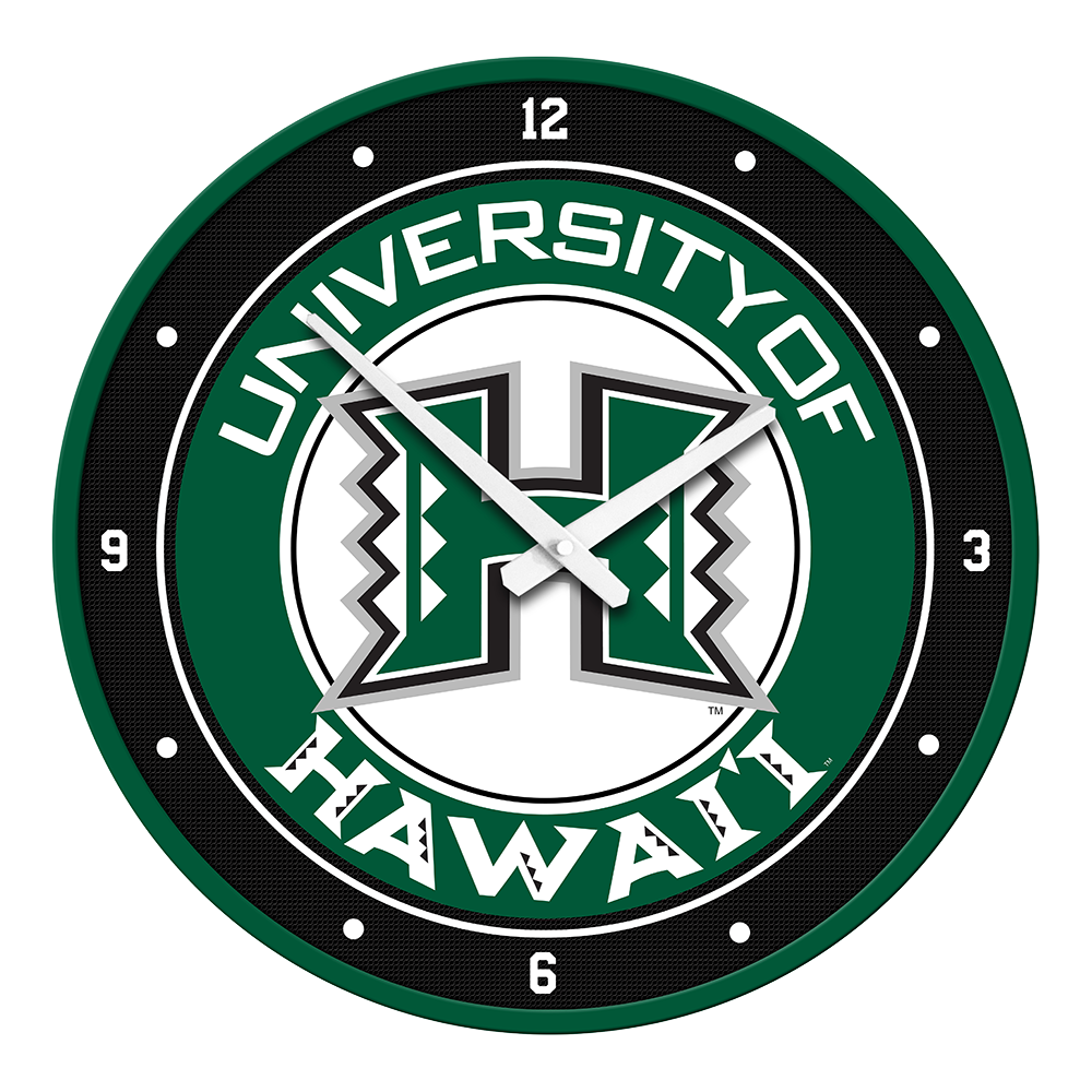 Hawaii Warriors Round Wall Clock