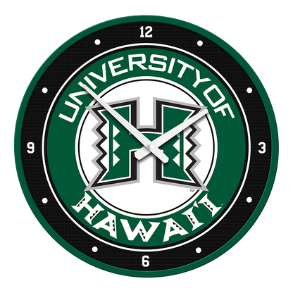 Hawaii Warriors Round Wall Clock