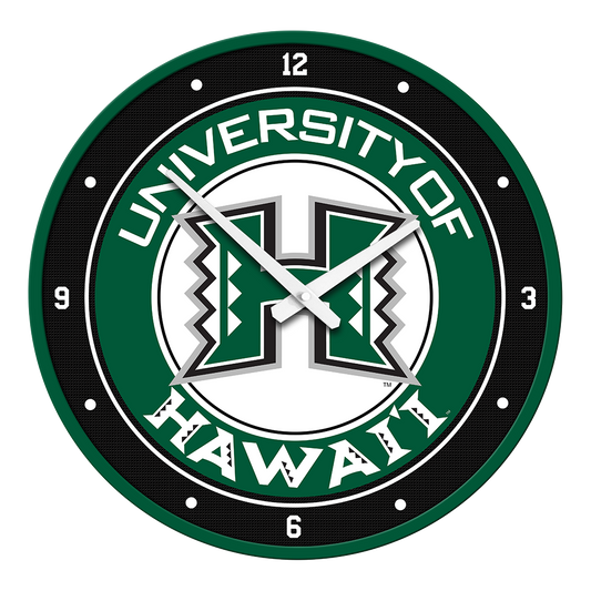 Hawaii Warriors Round Wall Clock