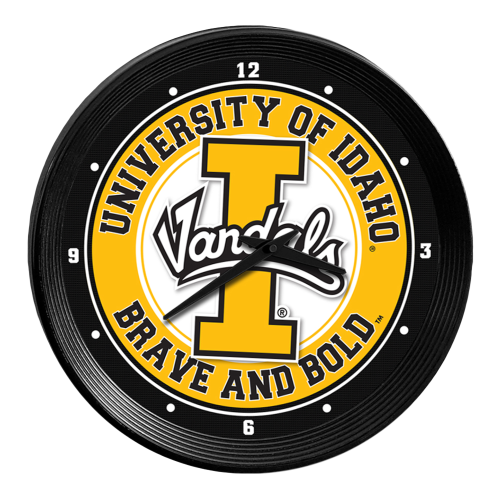Idaho Vandals Ribbed Wall Clock