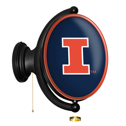 Illinois Fighting Illini Oval Rotating Wall Sign