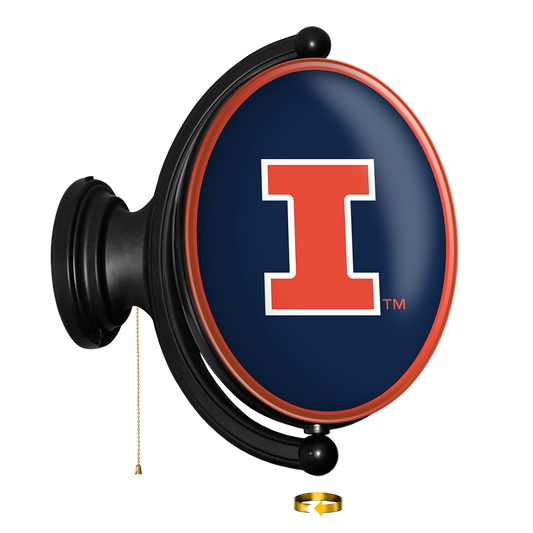 Illinois Fighting Illini Oval Rotating Wall Sign