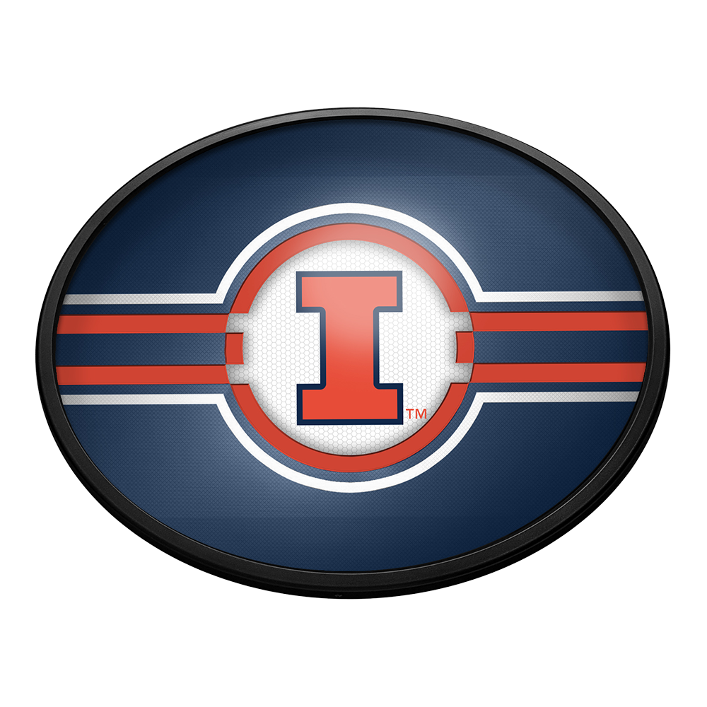 Illinois Fighting Illini Slimline Oval Lighted Wall Sign