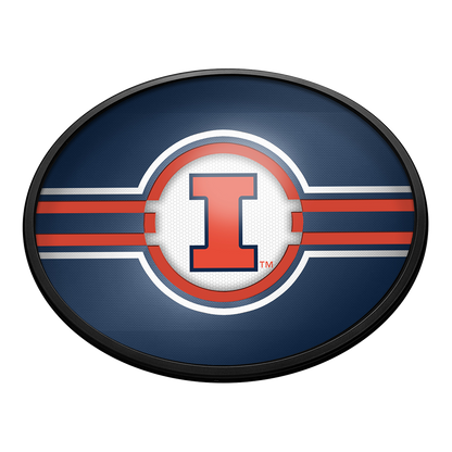 Illinois Fighting Illini Slimline Oval Lighted Wall Sign