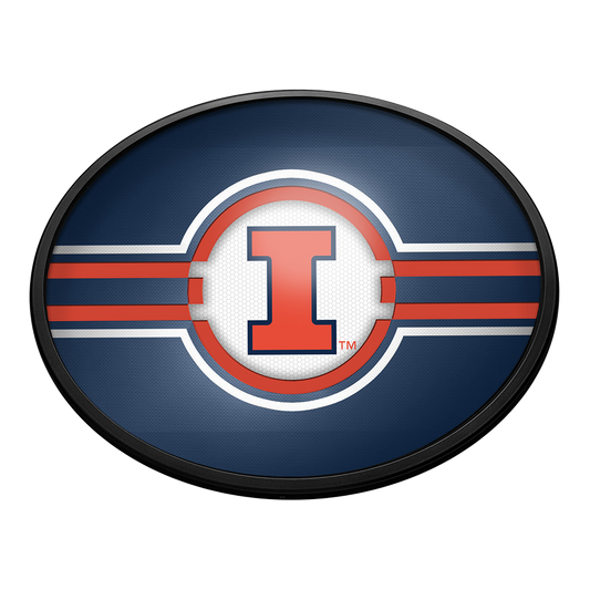 Illinois Fighting Illini Slimline Oval Lighted Wall Sign