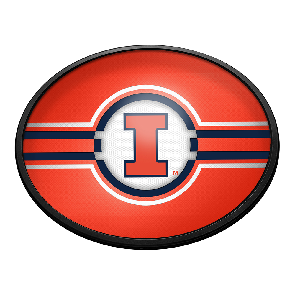 Illinois Fighting Illini Slimline Oval Lighted Wall Sign