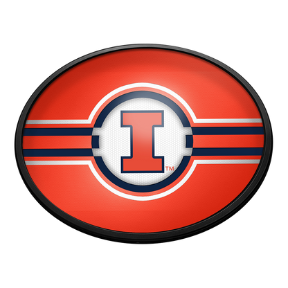 Illinois Fighting Illini Slimline Oval Lighted Wall Sign