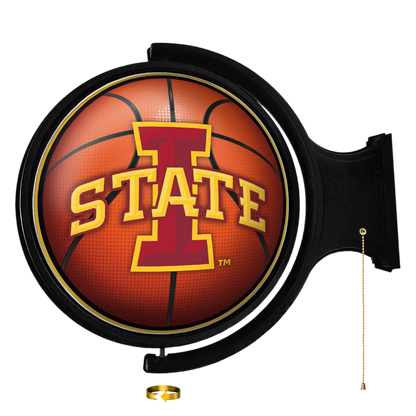 Iowa State Cyclones Round Basketball Rotating Wall Sign