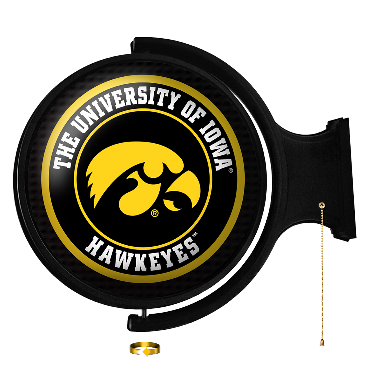 Iowa Hawkeyes Round Rotating Wall Sign