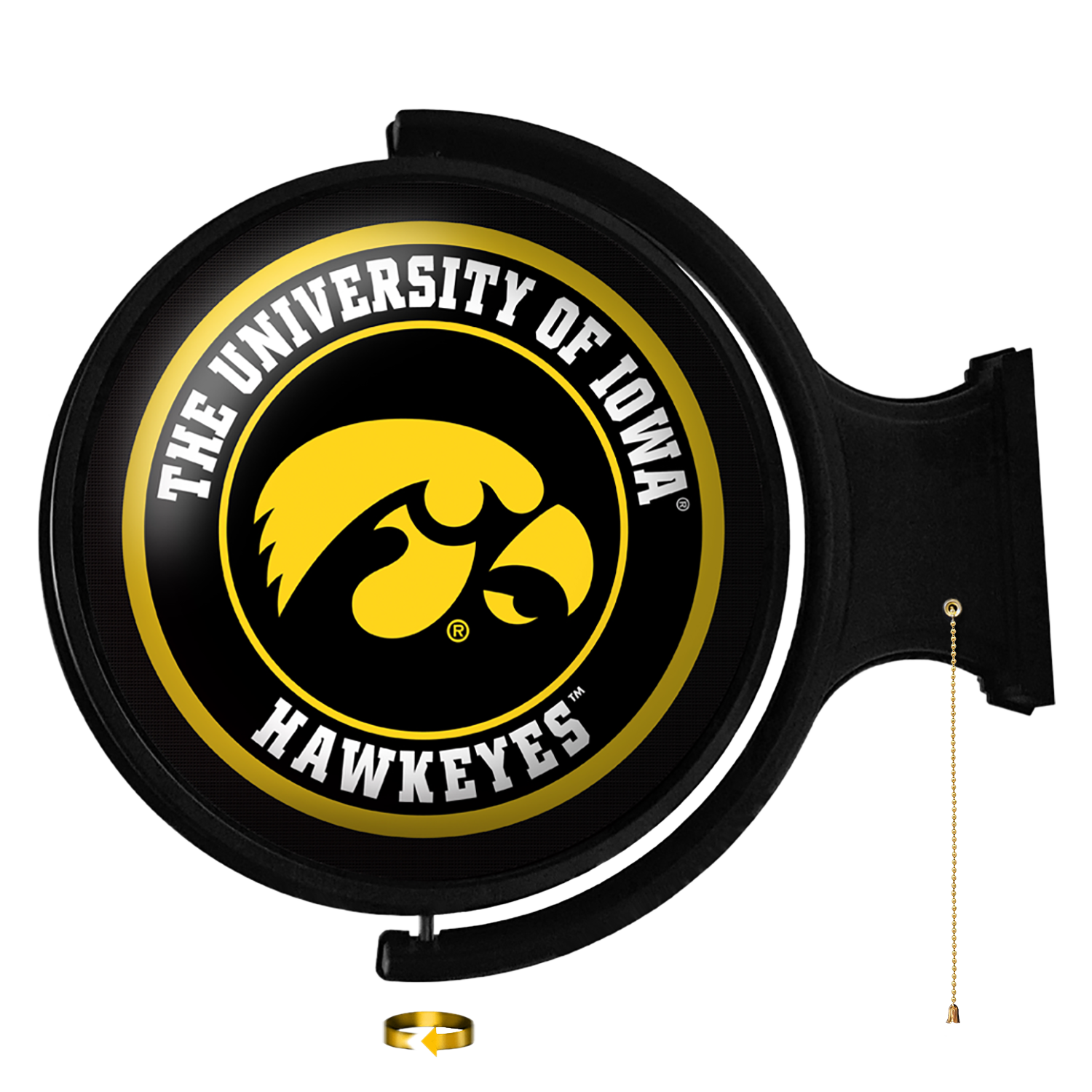 Iowa Hawkeyes Round Rotating Wall Sign