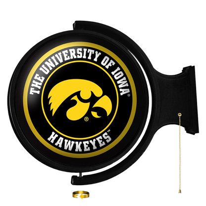 Iowa Hawkeyes Round Rotating Wall Sign