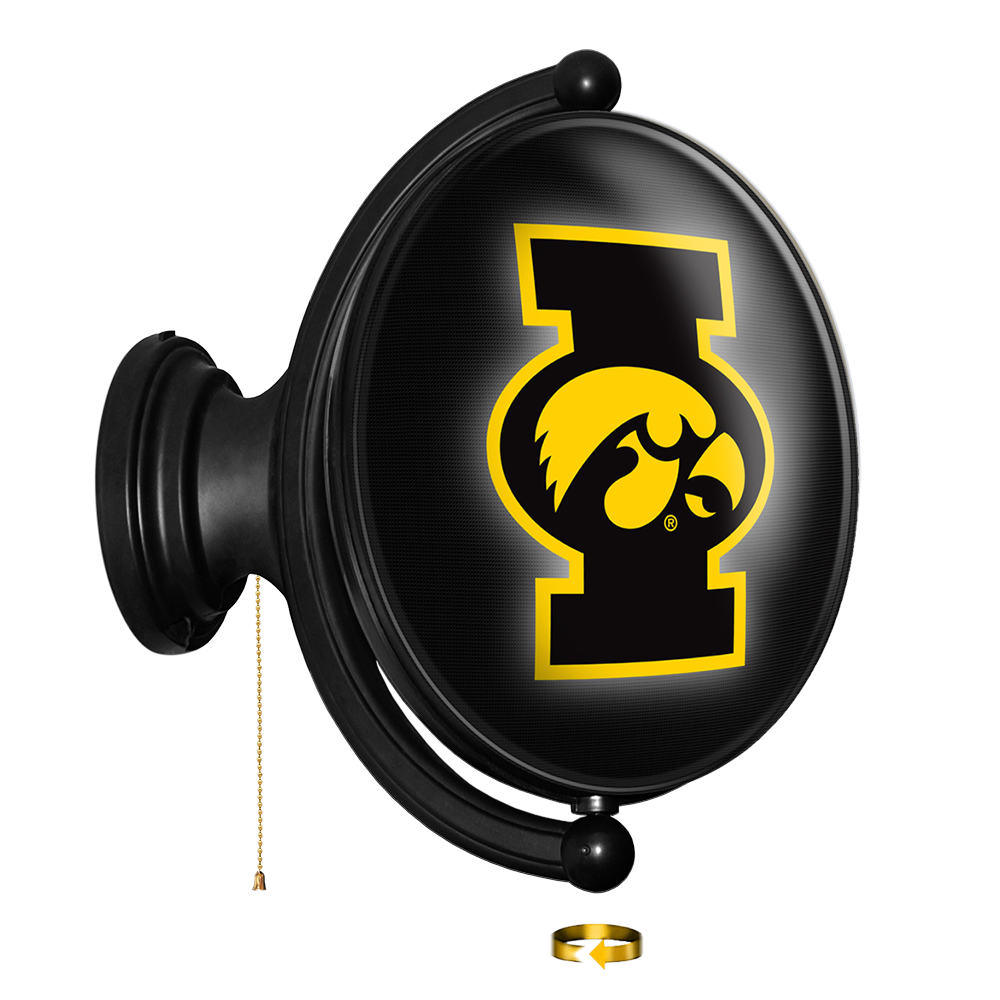 Iowa Hawkeyes Oval Rotating Wall Sign