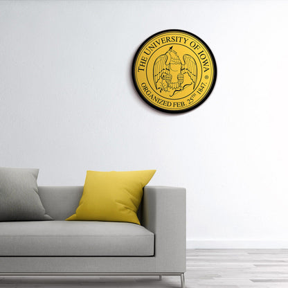 Iowa Hawkeyes Modern Disc Wall Sign Room View