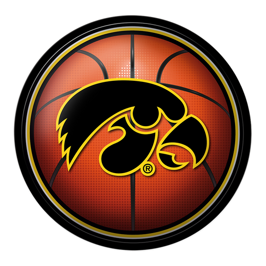 Iowa Hawkeyes Basketball Modern Disc Wall Sign