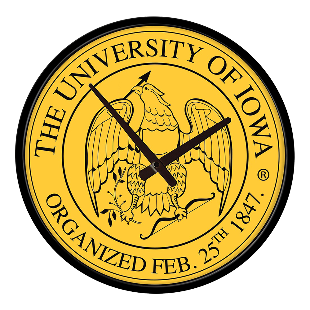 Iowa Hawkeyes Round Wall Clock