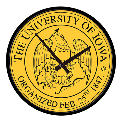 Iowa Hawkeyes Round Wall Clock