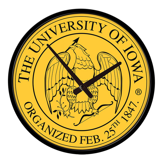 Iowa Hawkeyes Round Wall Clock