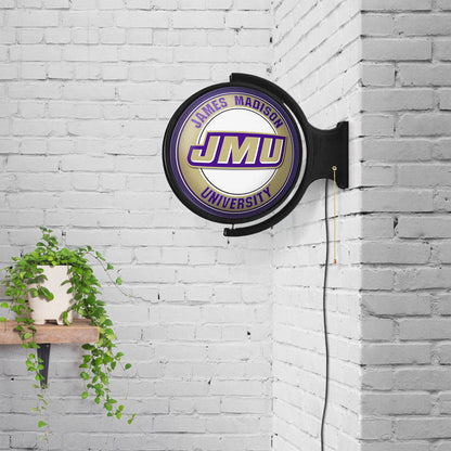 James Madison Dukes Round Rotating Wall Sign Room View