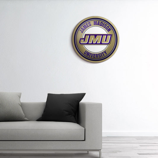 James Madison Dukes Modern Disc Wall Sign Room View