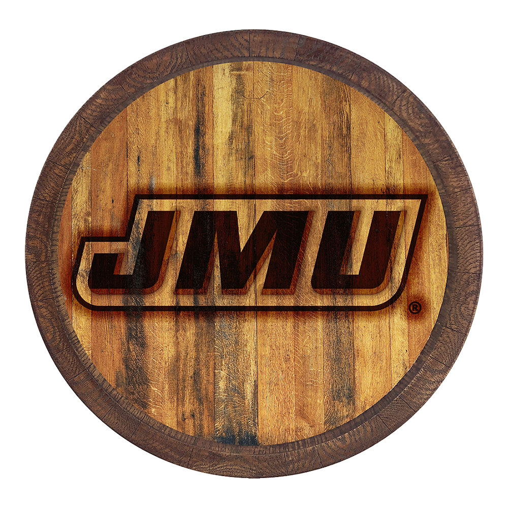 James Madison Dukes Branded Barrel Top Sign