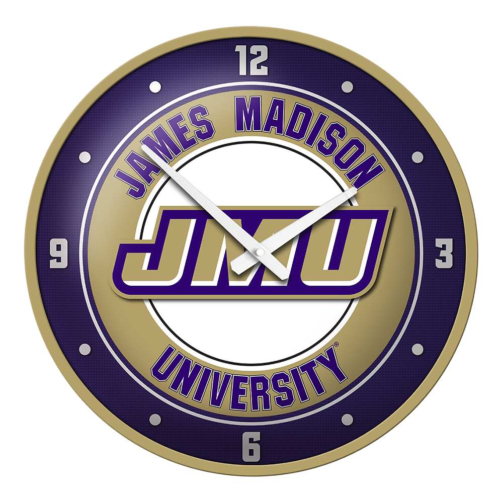 James Madison Dukes Round Wall Clock