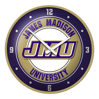 James Madison Dukes Round Wall Clock